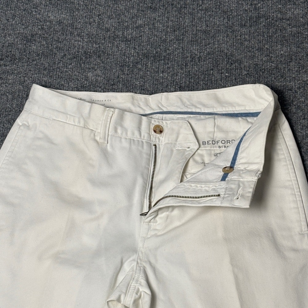 Polo Ralph Lauren Bedford Chino Mens 29/30 White Straight Fit Cotton Twill Pants - Picture 4 of 15